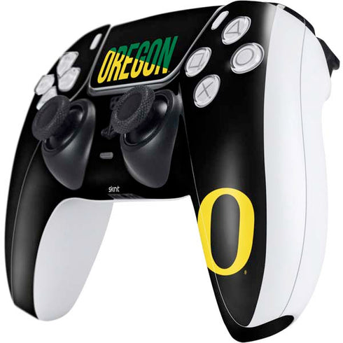 University of Oregon Split on Black PS5 Controller Skin